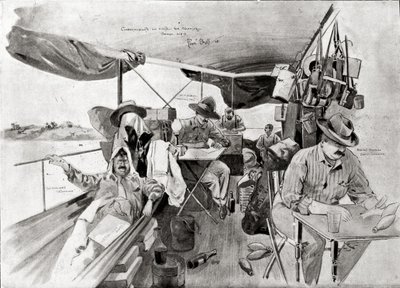 War Correspondents on the Road to Khartoum, printed in 